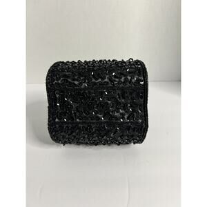 Vintage Black Beaded Evening Elegant Celebration Party Bag